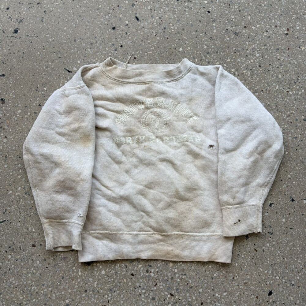 Vintage 60s University of North Carolina White Sweatshirt